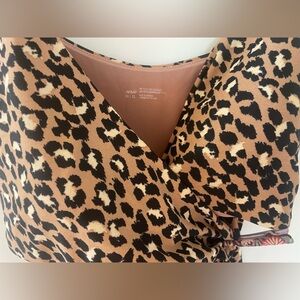 Aerie, animal print, wrap waist, one piece. Size xL